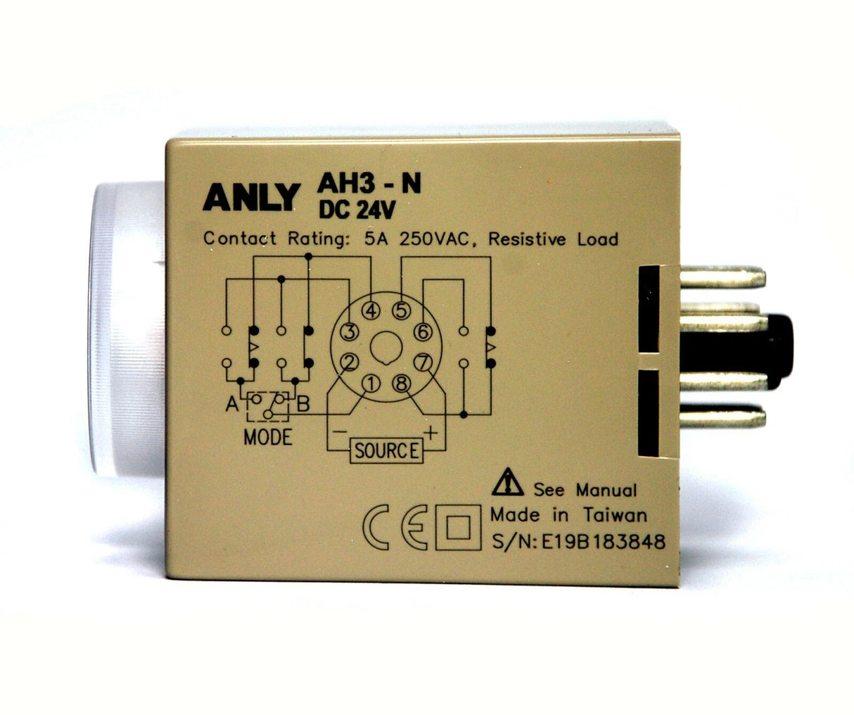 ANLY TIMER AH3-RC 6s, 60s, 6min, 60min 24/240V AC/DC