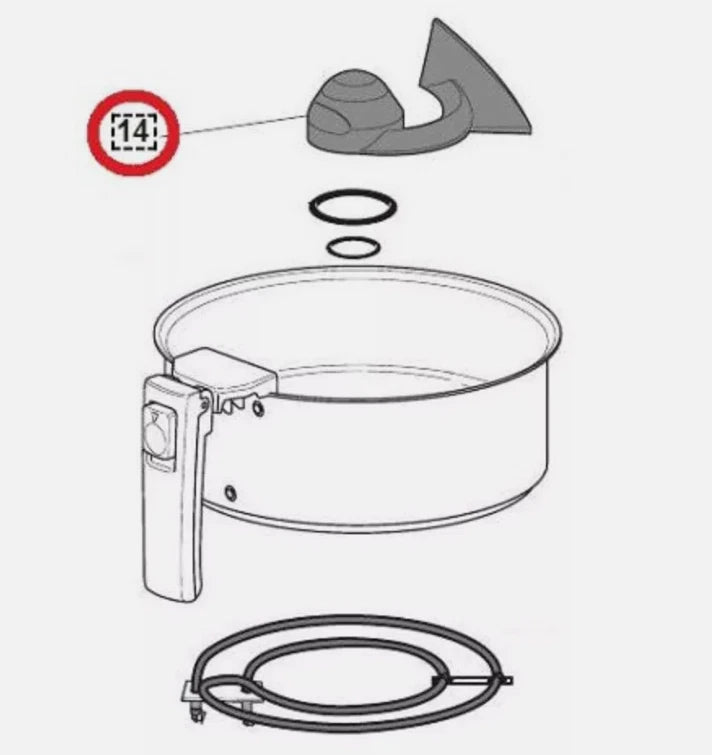 DeLonghi 7312578739 mixer paddle - My Oven Spares - My Oven Spares - - 2