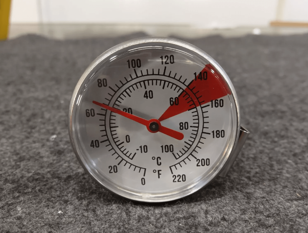 Stainless Steel Coffee Milk Jug Thermometer 0 - 100*C Pan Clip (*C and *F Reading) - My Oven Spares - Universal - COFFEETSTAT - 2