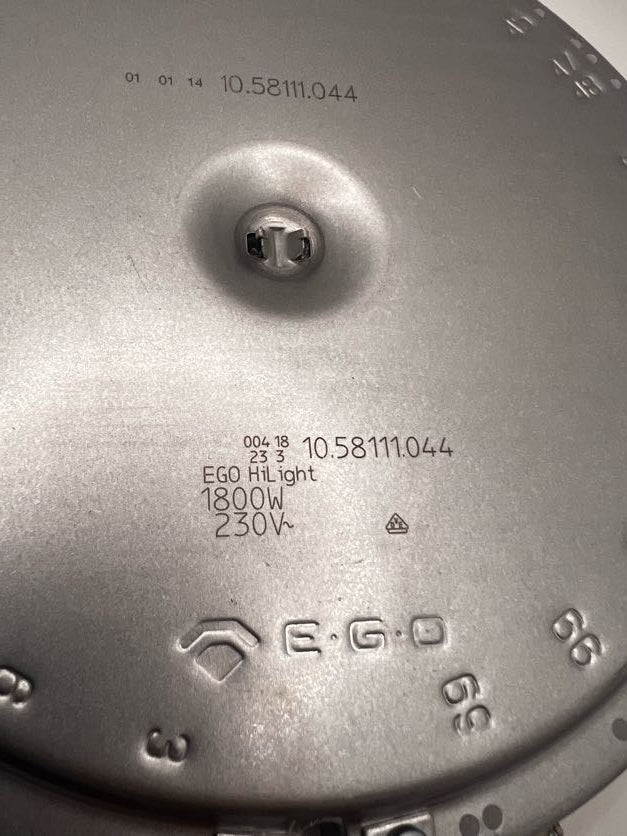 Ego 1800W Dual Ceramic Hotplate 180MM 10.58111.003 - My Oven Spares-EGO-10.58111.003-5