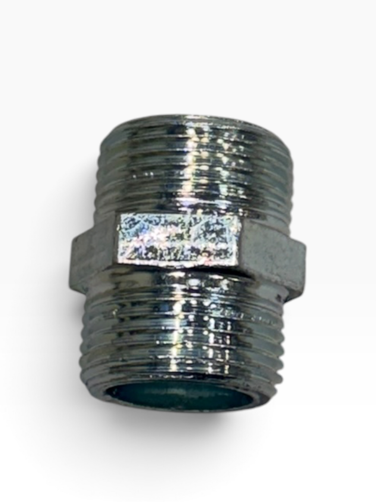 UNIVERSAL IRON NIPPLE INLET HOSE CONNECTOR 3/4" MALE TO 3/4" MALE