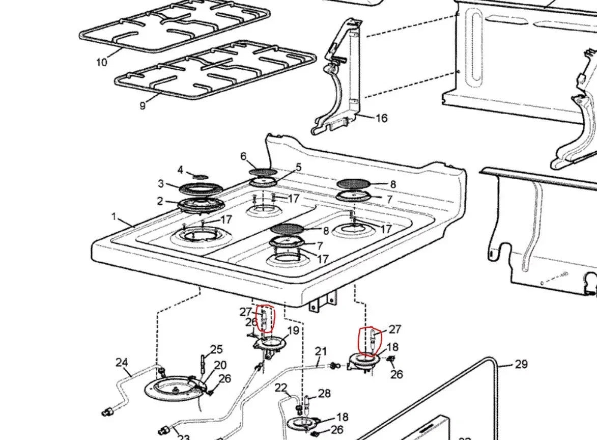 357069804 GENUINE WESTINGHOUSE GAS STOVE IGNITION 600MM - My Oven Spares - My Oven Spares - 357069804 / -D8.5C - 4