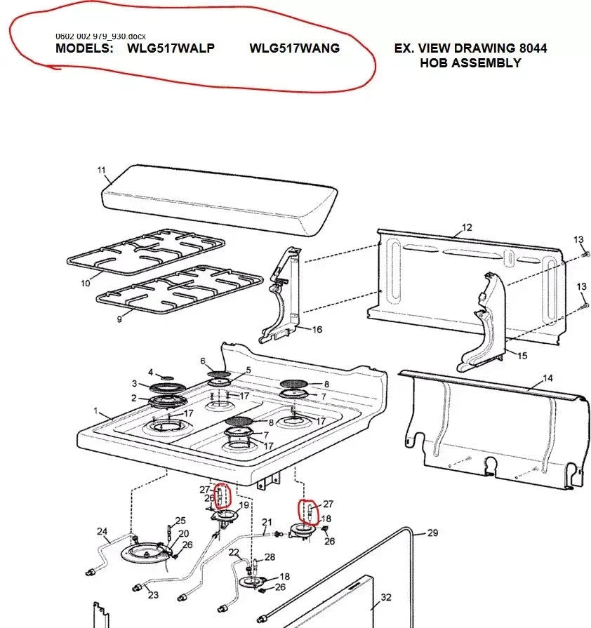 357069804 GENUINE WESTINGHOUSE GAS STOVE IGNITION 600MM - My Oven Spares - My Oven Spares - 357069804 / -D8.5C - 5
