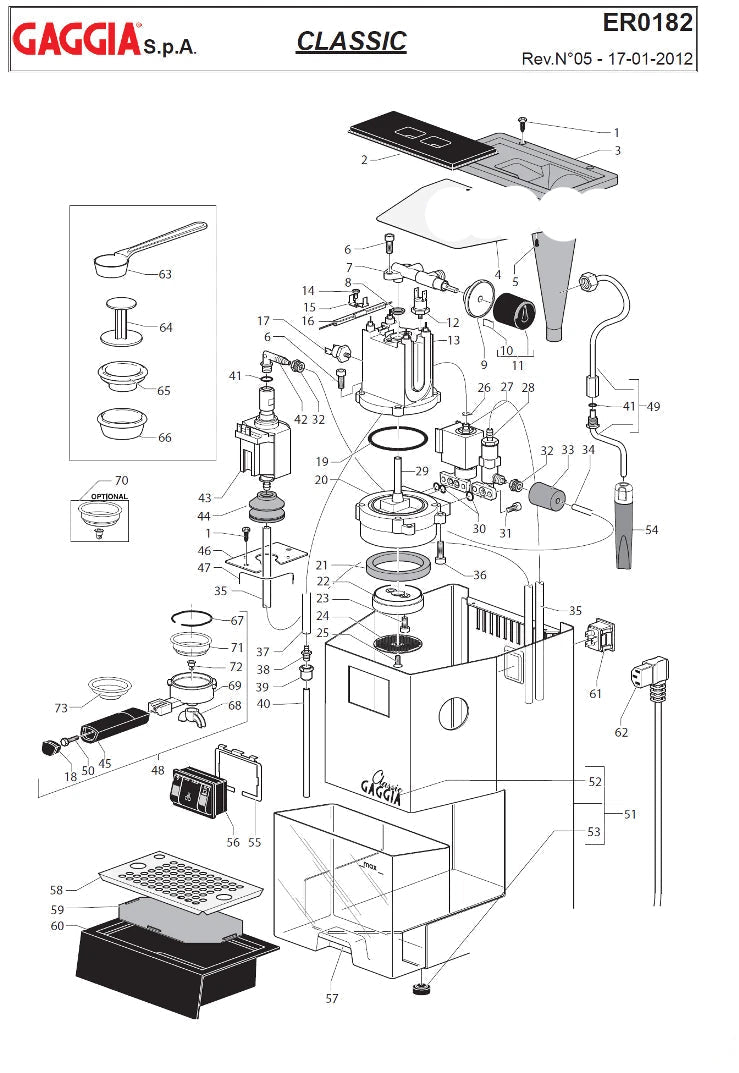 421946502701 Genuine Gaggia Shower Holding Plate – Stainless Steel - My Oven Spares - My Oven Spares -  - 2