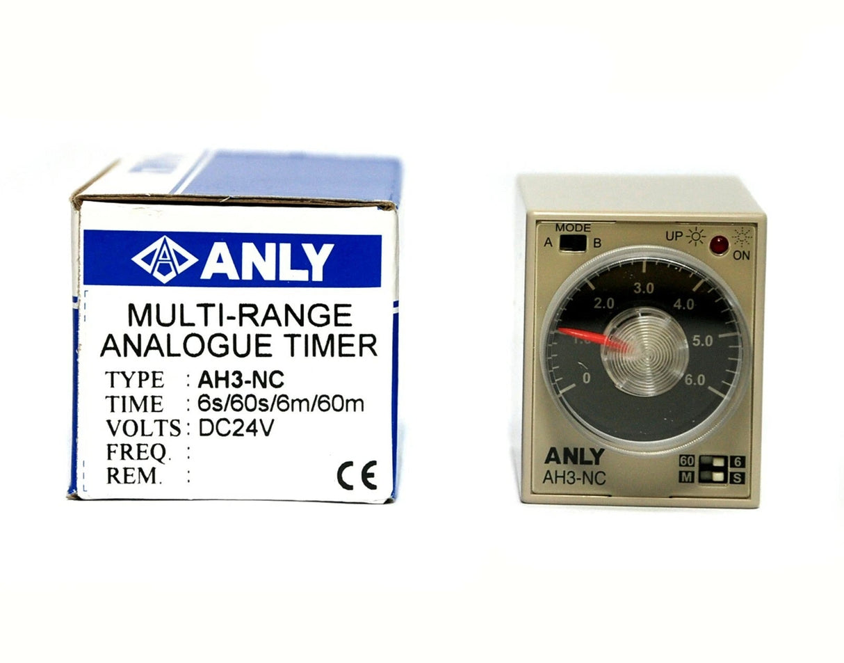 ANLY TIMER AH3 - RC 6s, 60s, 6min, 60min 24/240V AC/DC - My Oven Spares - My Oven Spares - AH3-RC / -DW.3A - 2