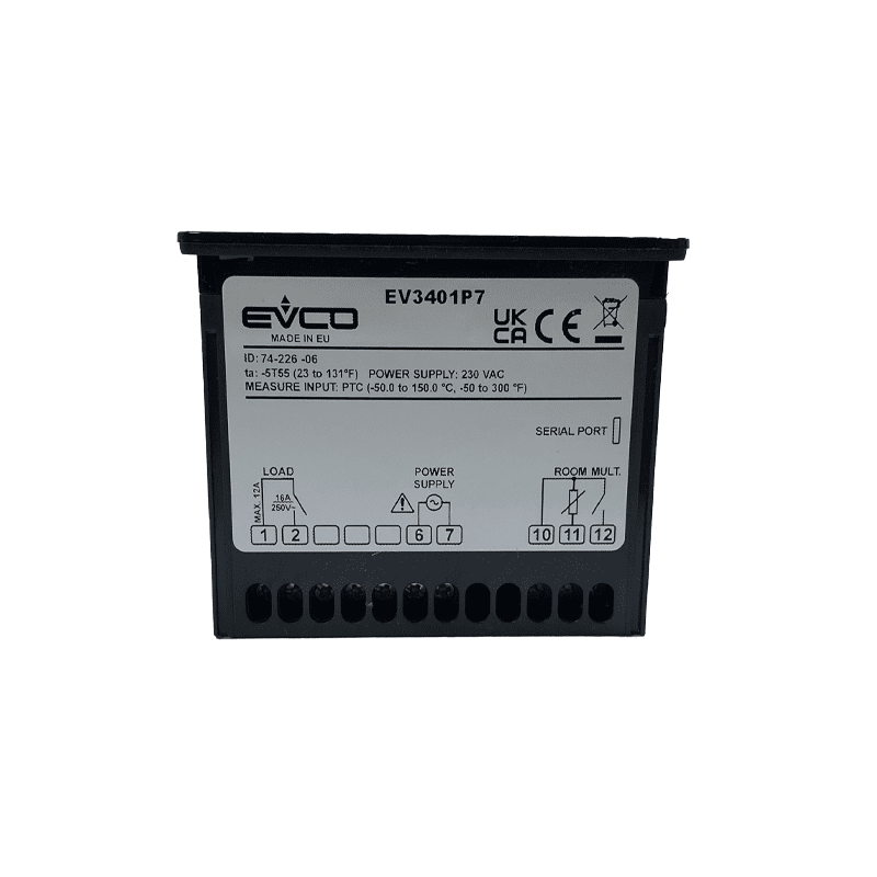 EVCO EV3401P7 / EVK401P7 230V Refrigeration Controller 16A PTC/NTC TTL Modbus Buzzer - My Oven Spares - My Oven Spares -  - 3