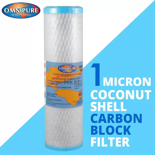 Omnipure OMB934 1 Micron Coconut Carbon Block Water Filter 10" Genuine - My Oven Spares - My Oven Spares -  - 1