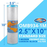 Omnipure OMB934 1 Micron Coconut Carbon Block Water Filter 10" Genuine - My Oven Spares - My Oven Spares -  - 2