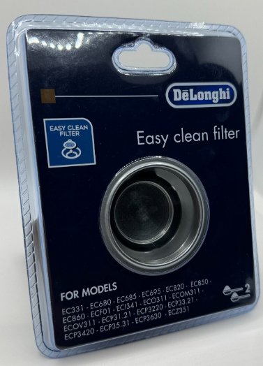 Marel Shop Filtro 2 Tazze Per Macchine De Longhi, Compatibile Con EC680, EC685, EC820, EC850, EC860, EC695, ECF01, EC331, E Altri